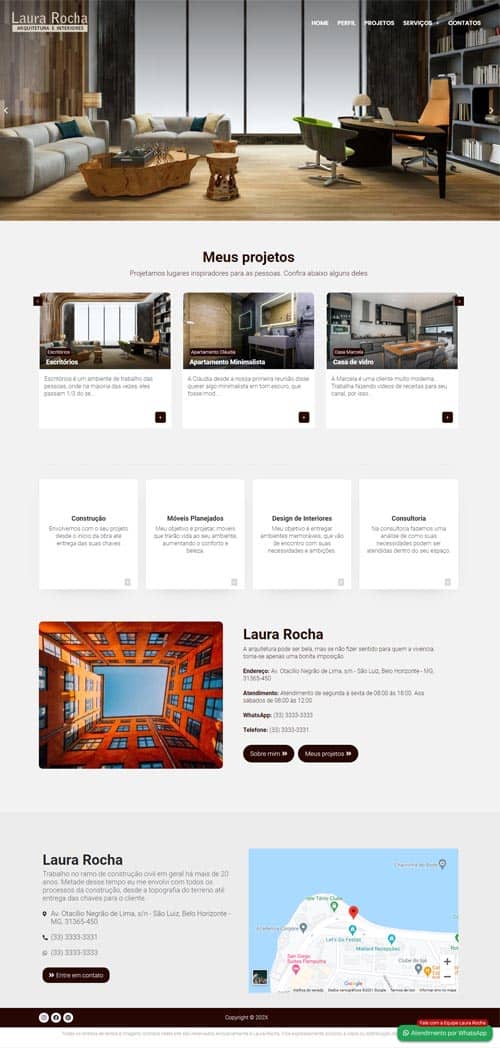 Modelo de site para Arquiteto, urbanista, designers de interiores, escritórios de arquitetura e paisagista