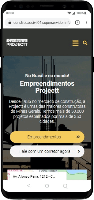 Modelo de site para Construtoras e Incorporadoras