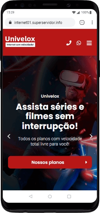 Modelo de Site para empresas e provedores de internet