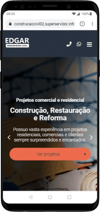 Modelo de site para engenheiro civil, escritórios e empresas de engenharia civil