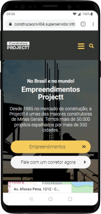 Modelo de site para Construtoras e Incorporadoras