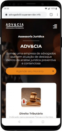 Modelo de Site para empresas de consultoria jurídica, advogados e escritórios de advocacia