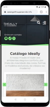Modelo de site com Catálogo para empresas de materiais de construção e acabamentos