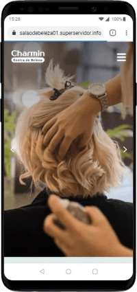 Modelo de site para salões de beleza, barbearias, cabeleireiros, manicures e depiladores