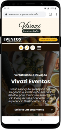 Modelo de Site para empresas de eventos, buffet infantil ou adulto e casa de festas