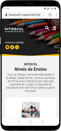 Modelo de Site educacional para escolas particulares, colégios, creches, centros de ensino e escolas infantis