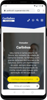 Modelo de site para você candidato político, vereador, prefeito ou deputado