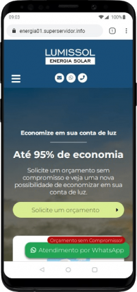 Modelo de Site para Energia Solar Fotovoltaica