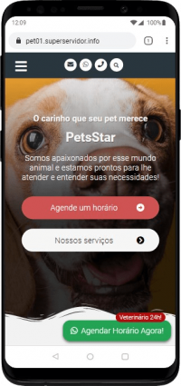 Modelo de Site para PetShop ou Veterinário