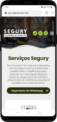 Modelo de Site para empresa de segurança do trabalho