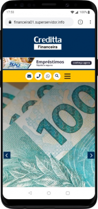 Pagina inicial pelo celular