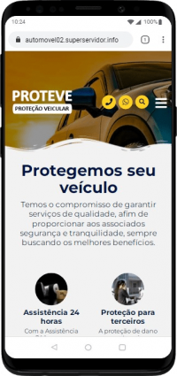 Modelo de Site para empresas de seguro e cooperativas de proteção veicular