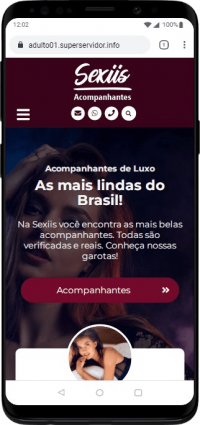 Modelo de Site para acompanhantes de luxo e garotas de programas