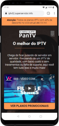 Modelo de Site para Revendedores de IPTV e TV Online