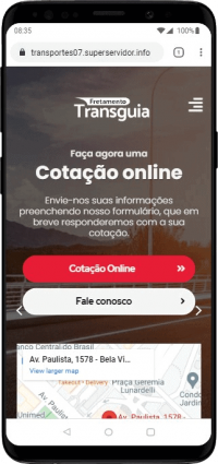 Modelo de site para empresas de viagens, excursões, passeios turísticos e transporte de pessoas